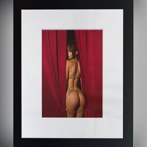 “Behind the Curtain” – Framed 5x7 Art Print Displayed in 8x10 Mat